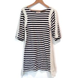 Pepin Anthropologie Nautical Crochet Knit Mini Boho Dress, Size S